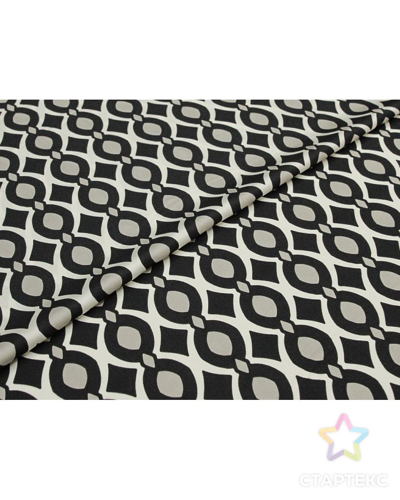 Плательная ткань с принтом в черно-сером цвете арт. ГТ-8734-1-ГТ-28-10631-2-21-1 6