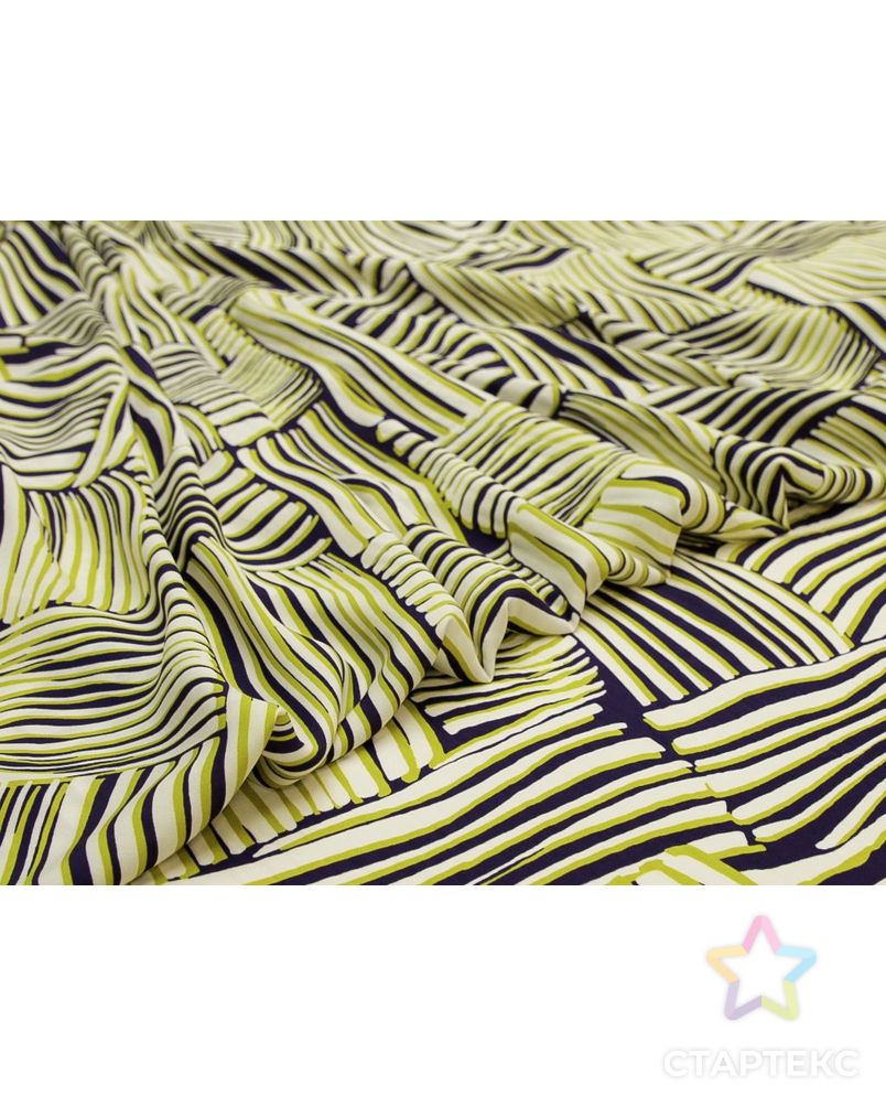 Плательная ткань с  полосатым рисунком , чернильно-зеленый цвет арт. ГТ-8736-1-ГТ-28-10643-3-21-1 3