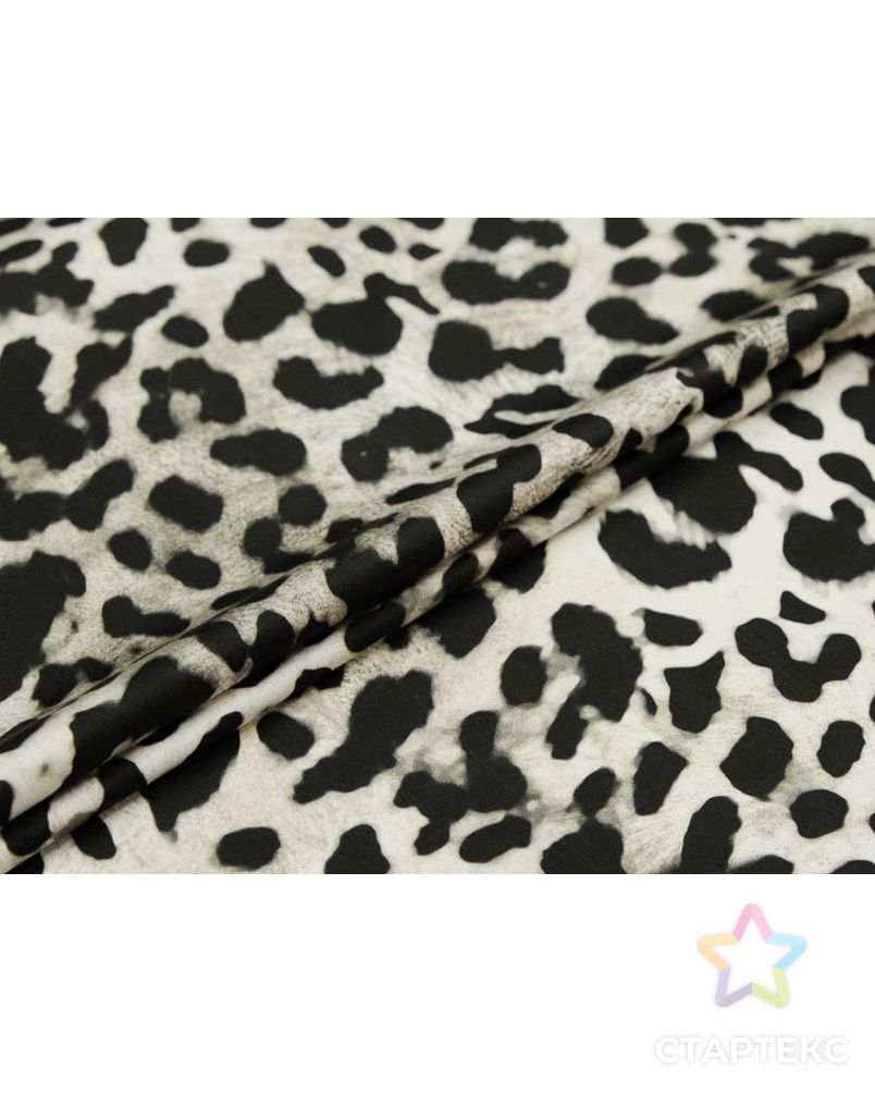 Плательная ткань с  принтом Леопард в серо-черных тонах арт. ГТ-8738-1-ГТ-28-10650-13-21-1 2