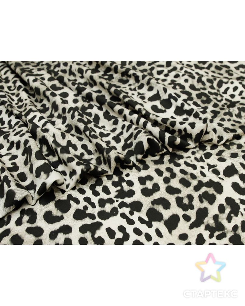 Плательная ткань с  принтом Леопард в серо-черных тонах арт. ГТ-8738-1-ГТ-28-10650-13-21-1 3