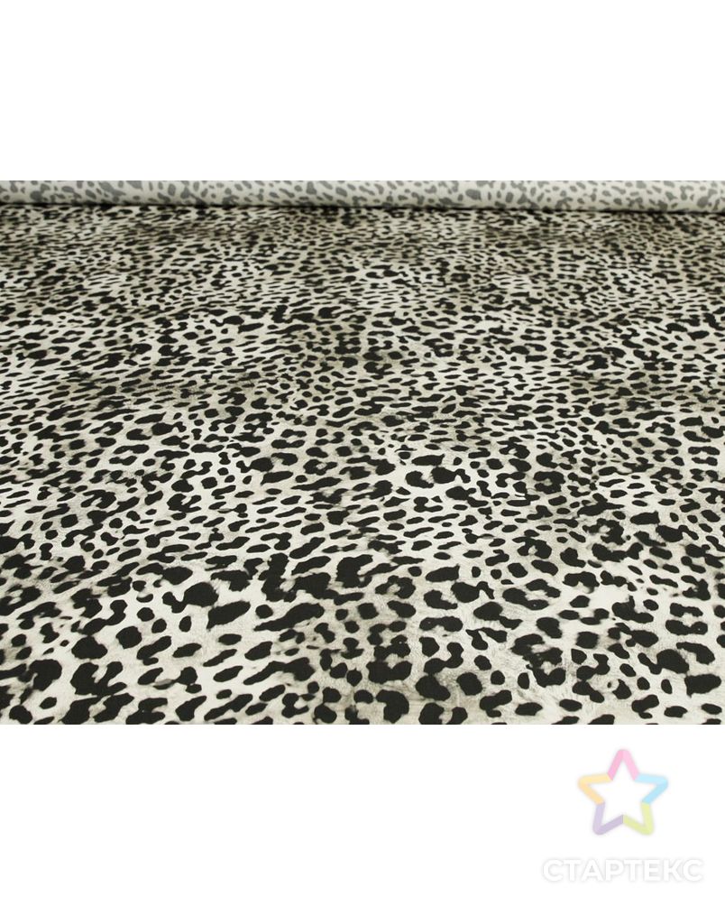 Плательная ткань с  принтом Леопард в серо-черных тонах арт. ГТ-8738-1-ГТ-28-10650-13-21-1 4
