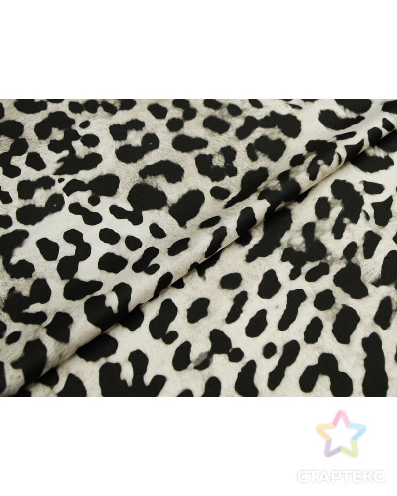 Плательная ткань с  принтом Леопард в серо-черных тонах арт. ГТ-8738-1-ГТ-28-10650-13-21-1 6