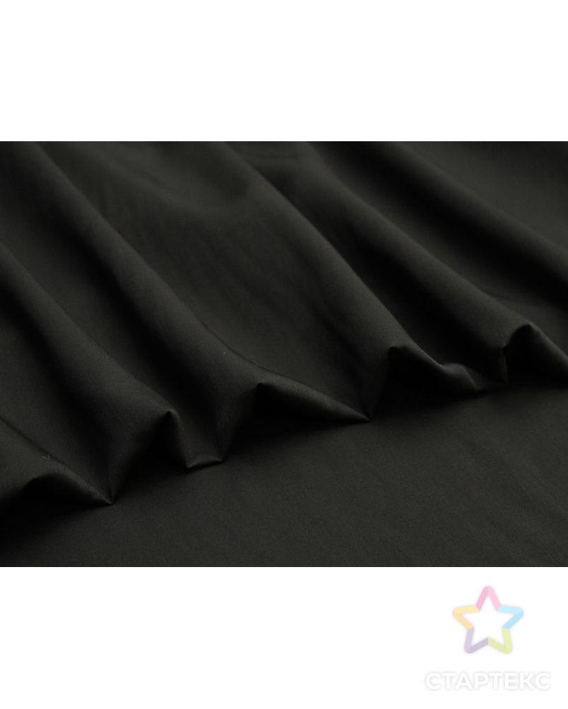 Плательная-блузочная ткань однотонная, цвет черный арт. ГТ-8788-1-ГТ-28-10687-1-38-1 3