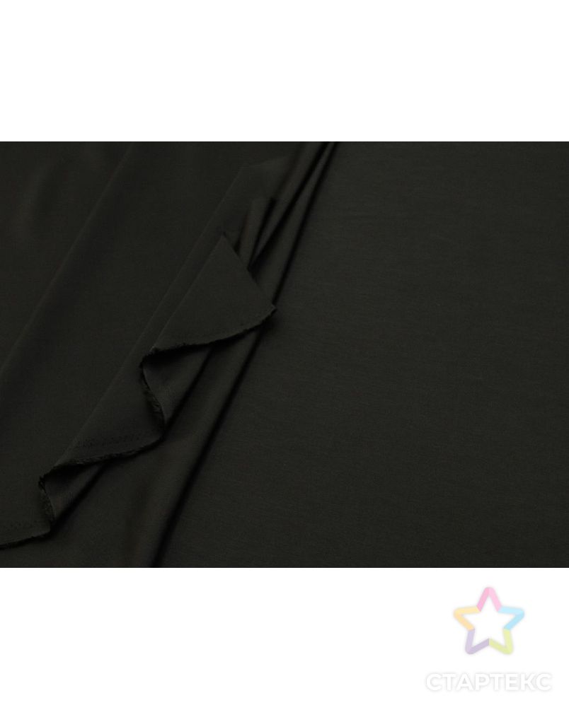 Плательная-блузочная ткань однотонная, цвет черный арт. ГТ-8788-1-ГТ-28-10687-1-38-1 5