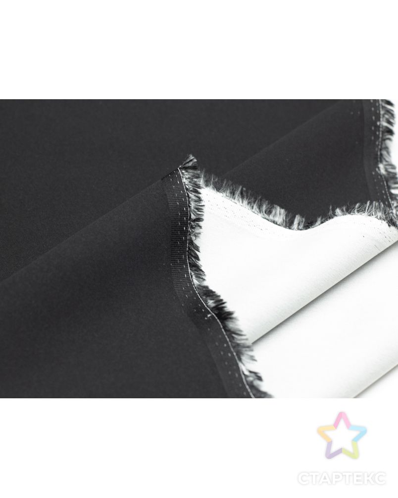 Плательная купонная ткань, на черном фоне белые сердца (раппорт 1.27м) арт. ГТ-4426-1-ГТ-28-5914-7-37-1 5