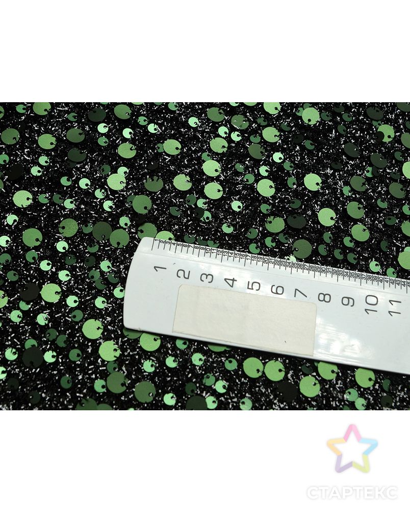 Ткань плательная с пайетками, мерцающий зеленый арт. ГТ-4936-1-ГТ-28-6486-1-10-1