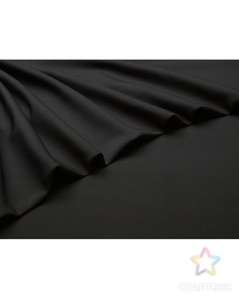 Ткань костюмно-плательная "Кади", цвет черный арт. ГТ-4946-1-ГТ-28-6515-1-38-1
