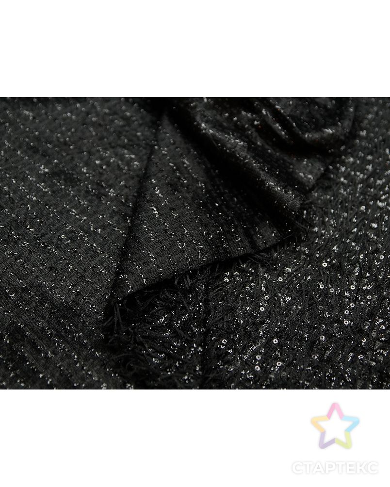Плательная ткань, травка, цвет черный арт. ГТ-4948-1-ГТ-28-6523-1-38-1 6