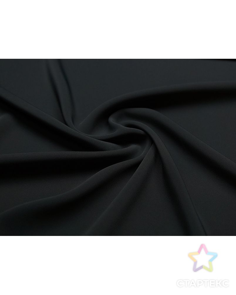 Ткань плательная Кади двухсторонняя, черного цвета арт. ГТ-5138-1-ГТ-28-6819-1-38-1 2