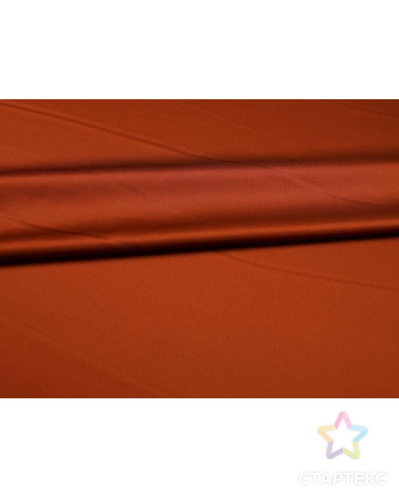 Плательная ткань, "Кади" атласное, цвет горячего шоколада арт. ГТ-5714-1-ГТ-28-7464-1-14-1