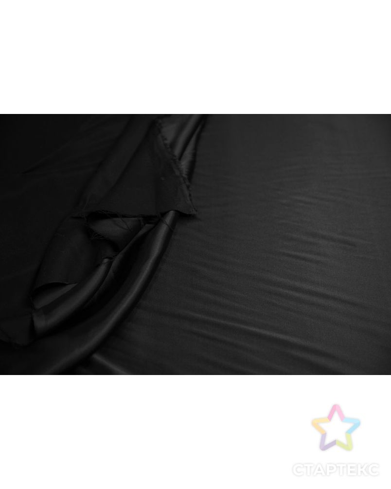 Блузочно-плательная ткань атласная, цвет чёрный арт. ГТ-6893-1-ГТ-28-8728-1-38-3 5
