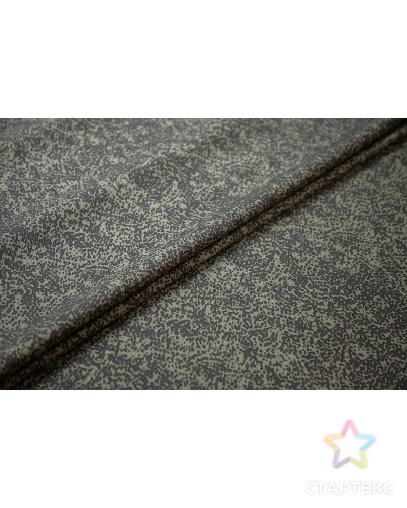 Плательная ткань с мелким принтом, оливково-черный цвет арт. ГТ-8319-1-ГТ-28-8732-2-21-1 2