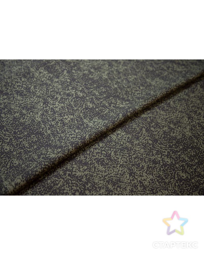 Плательная ткань с мелким принтом, оливково-черный цвет арт. ГТ-8319-1-ГТ-28-8732-2-21-1 6