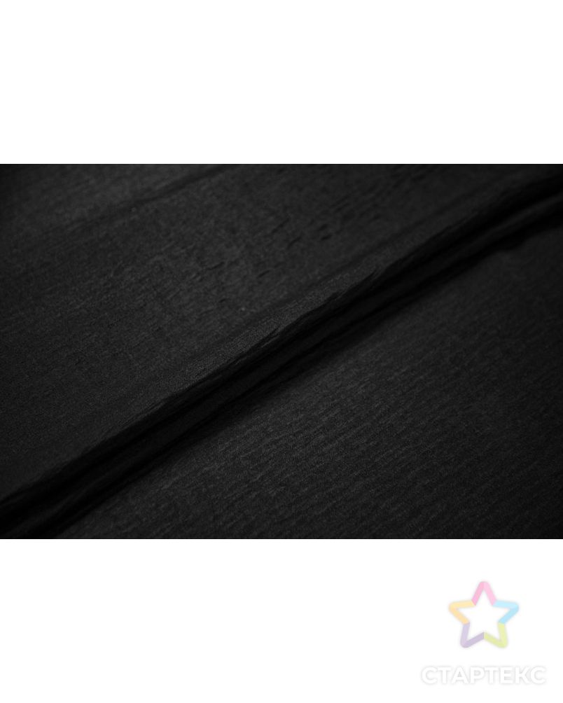 Плательная ткань с эффектом жатки, черный цвет арт. ГТ-6902-1-ГТ-28-8737-1-38-3 2