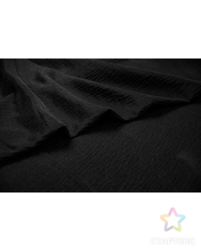 Плательная ткань с эффектом жатки, черный цвет арт. ГТ-6902-1-ГТ-28-8737-1-38-3 3