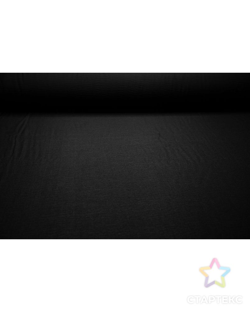 Плательная ткань с эффектом жатки, черный цвет арт. ГТ-6902-1-ГТ-28-8737-1-38-3 4