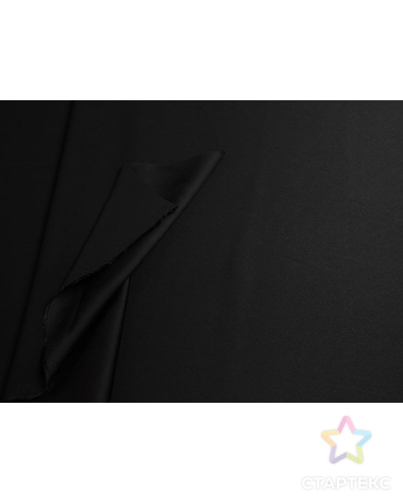Двухсторонняя плательная ткань Кади,  черного цвета арт. ГТ-7481-1-ГТ-28-9377-1-38-1 5