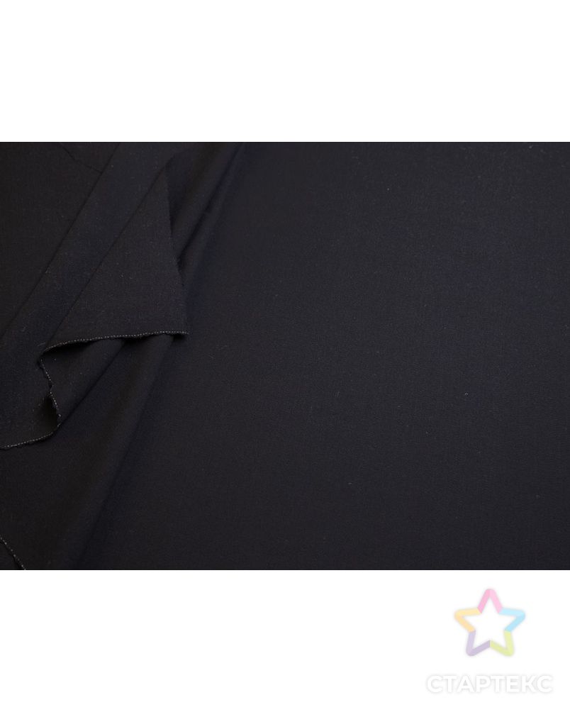 Плательная ткань с диагональным рубчиком, цвет черный арт. ГТ-7580-1-ГТ-28-9473-1-38-1 5