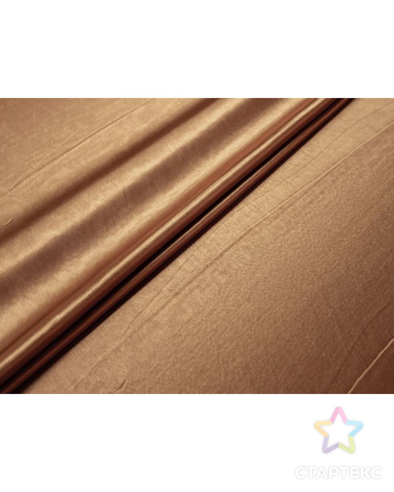 Плательно-блузочная ткань атласная, цвет бронзовый арт. ГТ-7586-1-ГТ-28-9481-1-6-1 2