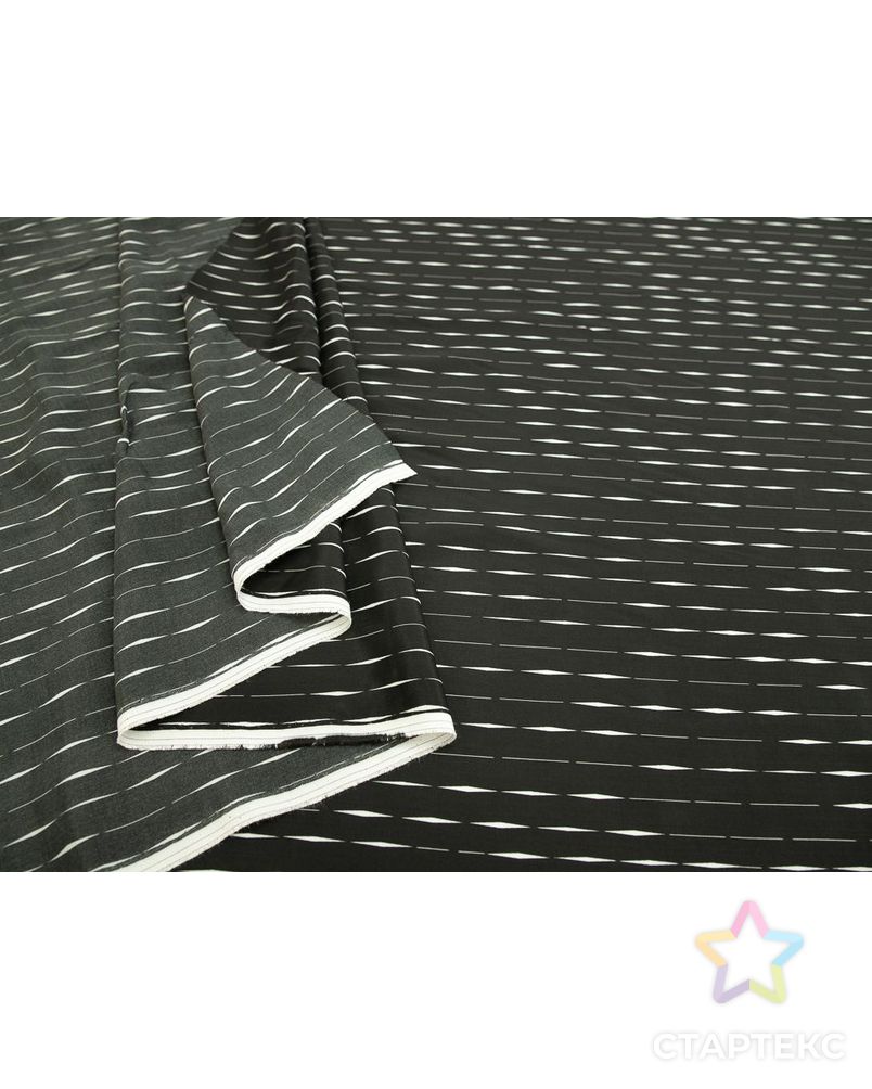 Плательно-блузочная ткань c полосками, черно-белый цвет арт. ГТ-8118-1-ГТ-28-9961-3-37-1 5
