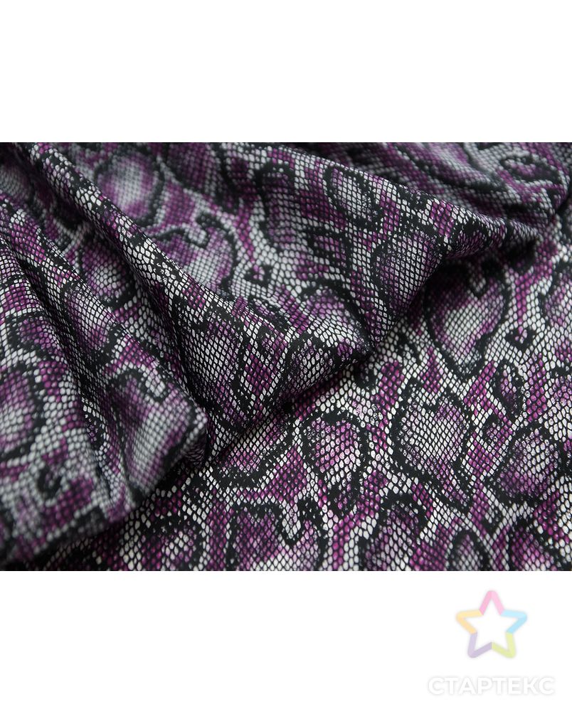 Ткань плащевая, фиолетово-черный змеиный принт арт. ГТ-1134-1-ГТ0028428
