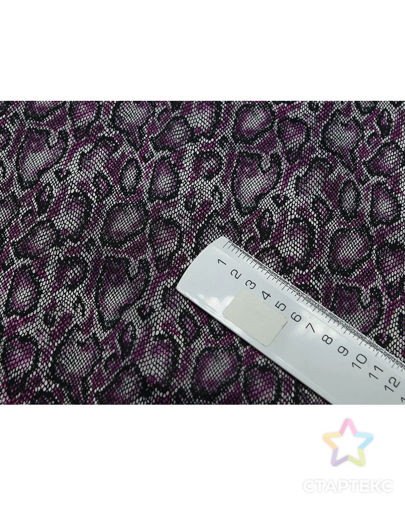 Ткань плащевая, фиолетово-черный змеиный принт арт. ГТ-1134-1-ГТ0028428 4