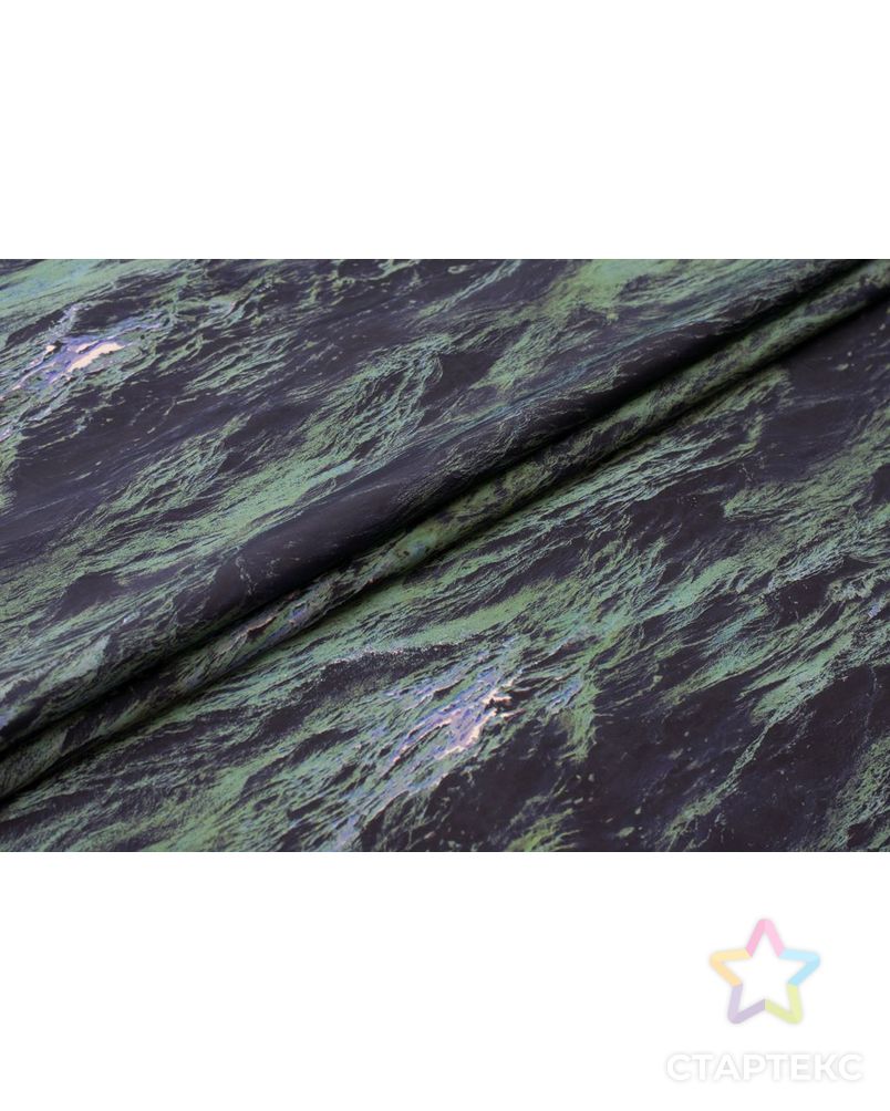 Ткань плащевая с принтом "Океан" , в сине-зеленых тонах арт. ГТ-6197-1-ГТ-29-7952-2-21-1