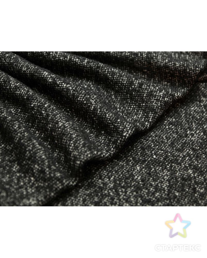 Меланжевая черная итальянская пальтовая ткань арт. ГТ-1179-1-ГТ0029198 3