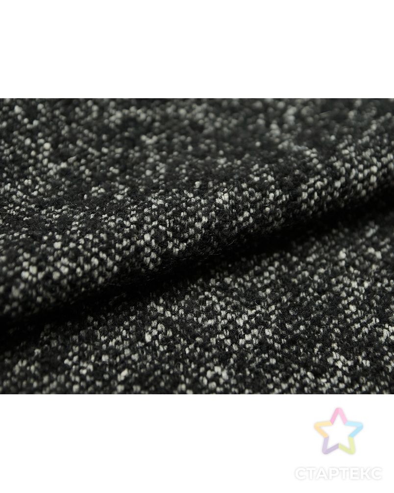 Меланжевая черная итальянская пальтовая ткань арт. ГТ-1179-1-ГТ0029198 6