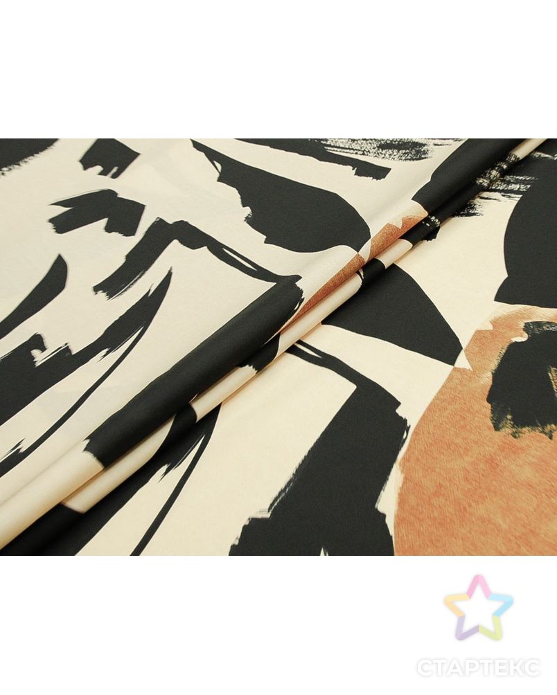 Батист с крупным абстрактным рисунком, в коричневых тонах арт. ГТ-8741-1-ГТ-3-10636-16-21-1 2