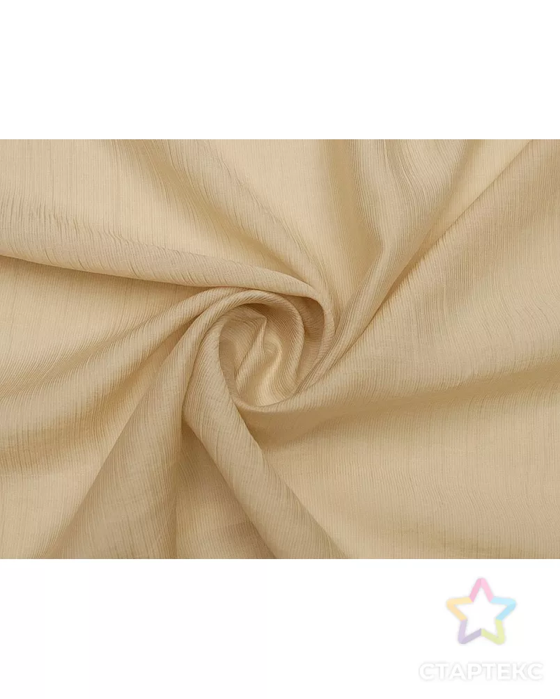 Батист-крэш блузочно-плательный, "Утренний латте" арт. ГТ-9187-1-ГТ3-11106-1-1-1 - рис. 1