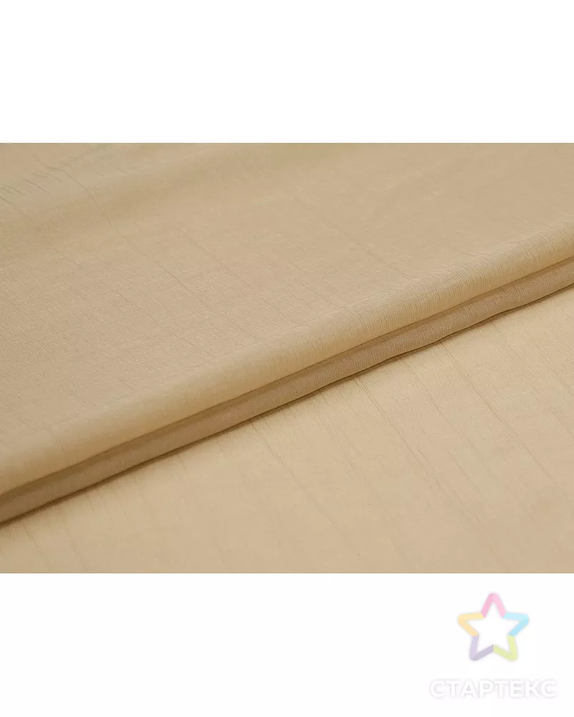 Батист-крэш блузочно-плательный, "Утренний латте" арт. ГТ-9187-1-ГТ3-11106-1-1-1 - рис. 2