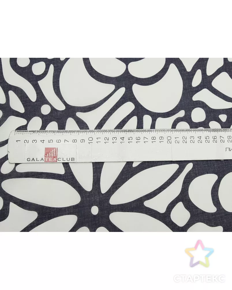 Принтованный батист "Сине-белые цветы" арт. ГТ-9560-1-ГТ3-11458-10-21-1 - рис. 7