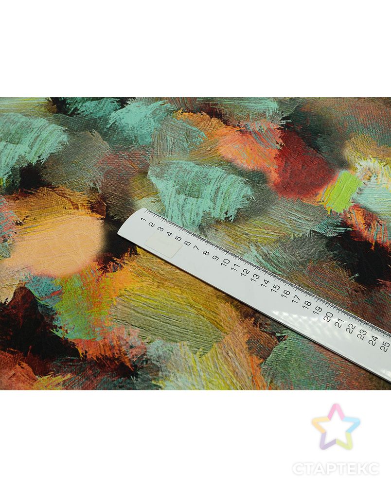 Ткань жаккард, цвет: кораловый в светло-бирюзовом арт. ГТ-1267-1-ГТ0030148 4