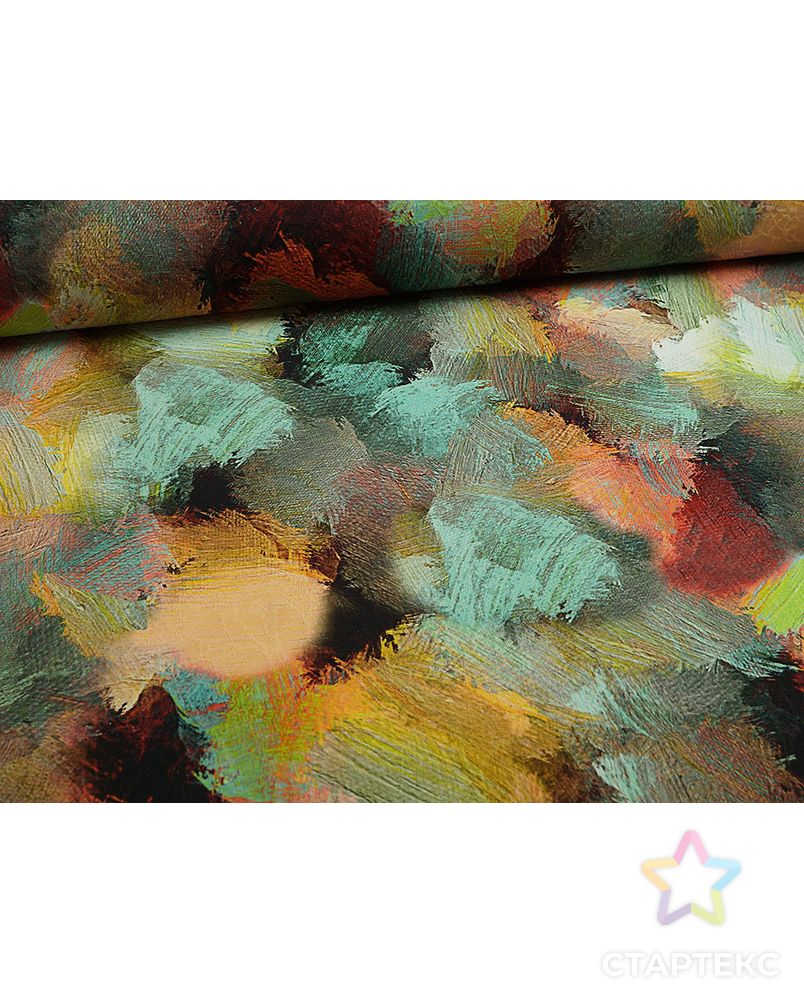Ткань жаккард, цвет: кораловый в светло-бирюзовом арт. ГТ-1267-1-ГТ0030148 6