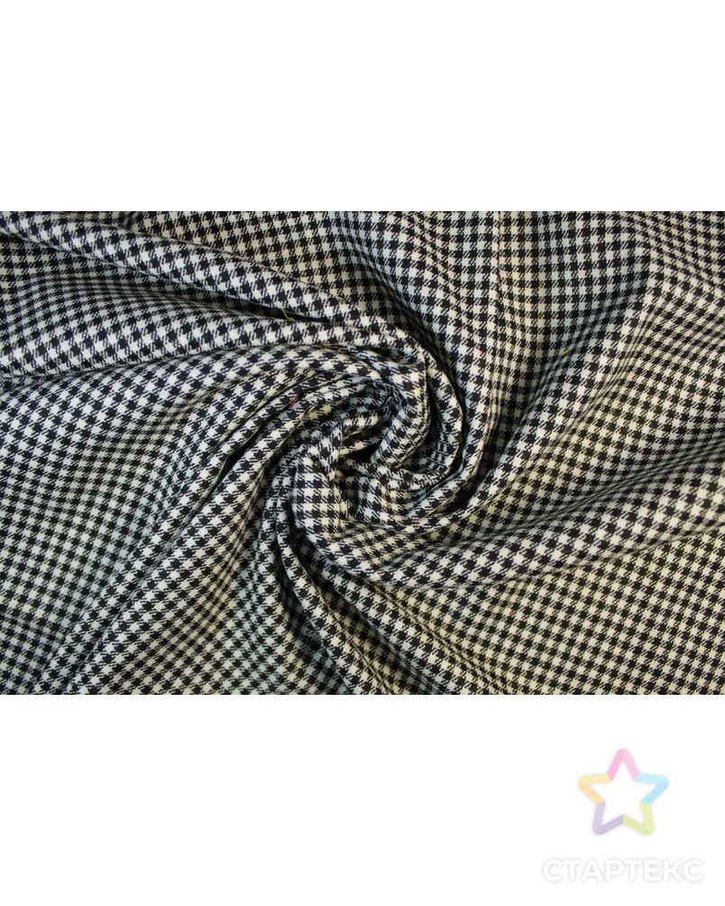 Шерстяная костюмная ткань в черно-белую гусиную лапку арт. ГТ-1276-1-ГТ0030200