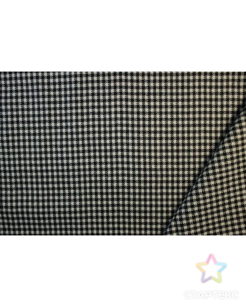 Шерстяная костюмная ткань в черно-белую гусиную лапку арт. ГТ-1276-1-ГТ0030200 2