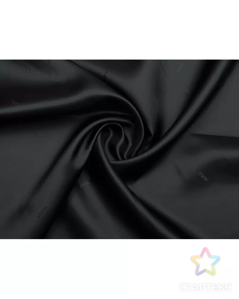 Принтованная фирменная подкладочная ткань, "Чёрный янтарь" арт. ГТ-9362-1-ГТ31-11261-2-38-1 - рис. 1