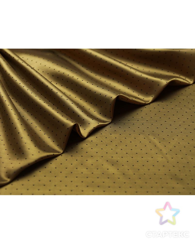 Ткань подкладочная жаккардовая бронзового цвета в горошек арт. ГТ-4719-1-ГТ-31-6322-9-6-1 3