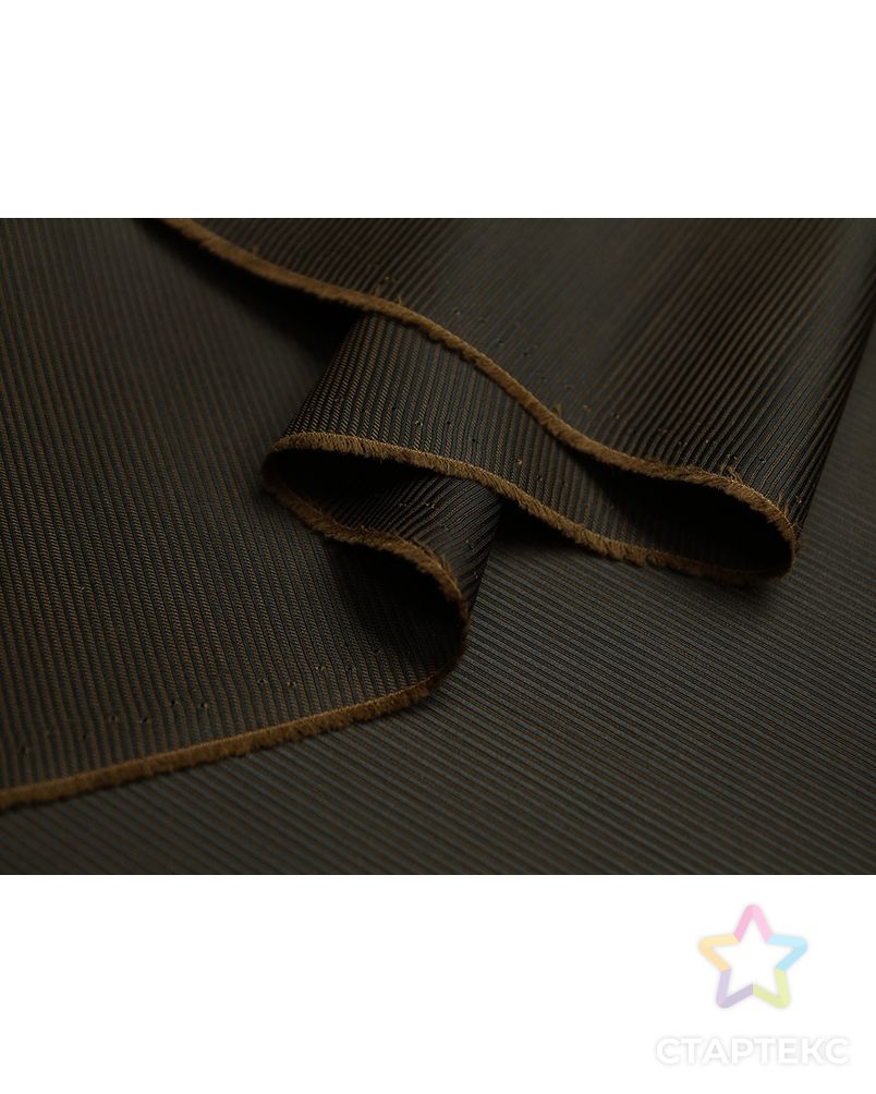Ткань подкладочная в полоску, цвет шоколадный арт. ГТ-4818-1-ГТ-31-6452-3-14-1 5