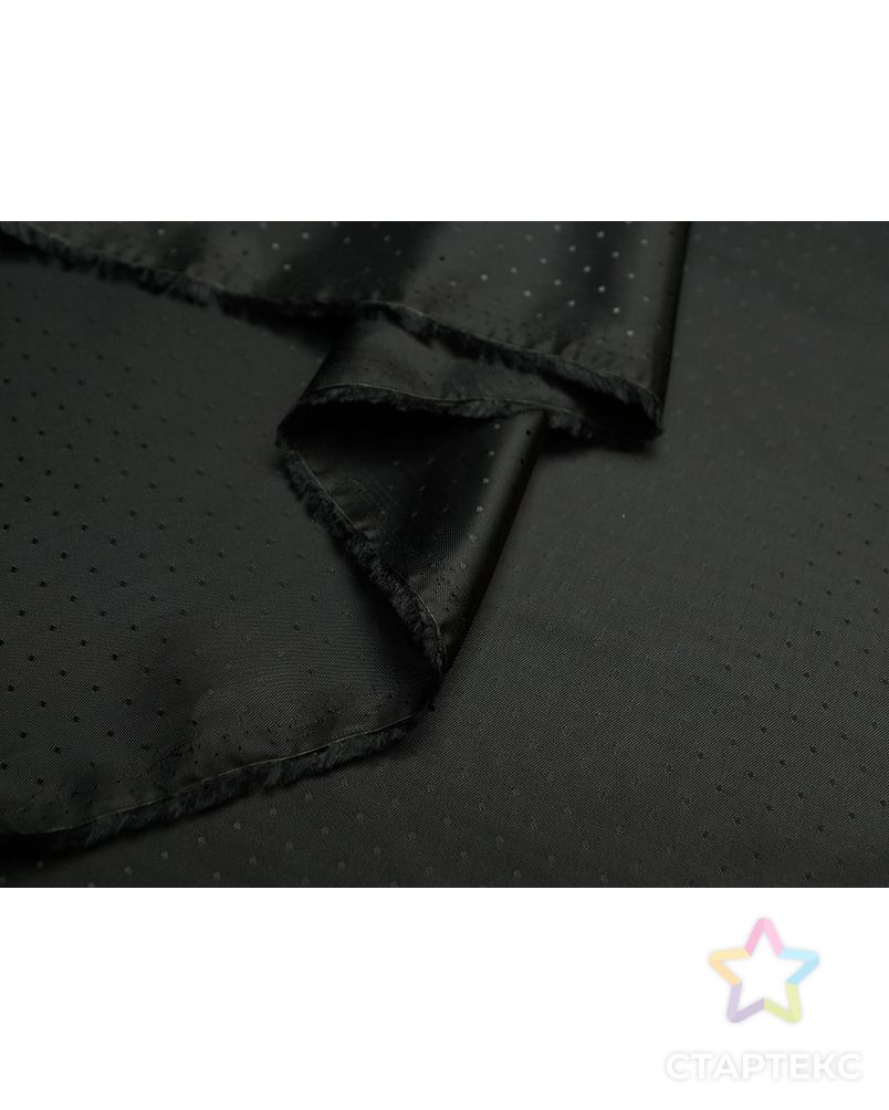 Ткань подкладочная жаккардовая черного цвета в горошек арт. ГТ-5316-1-ГТ-31-7042-9-38-1 3