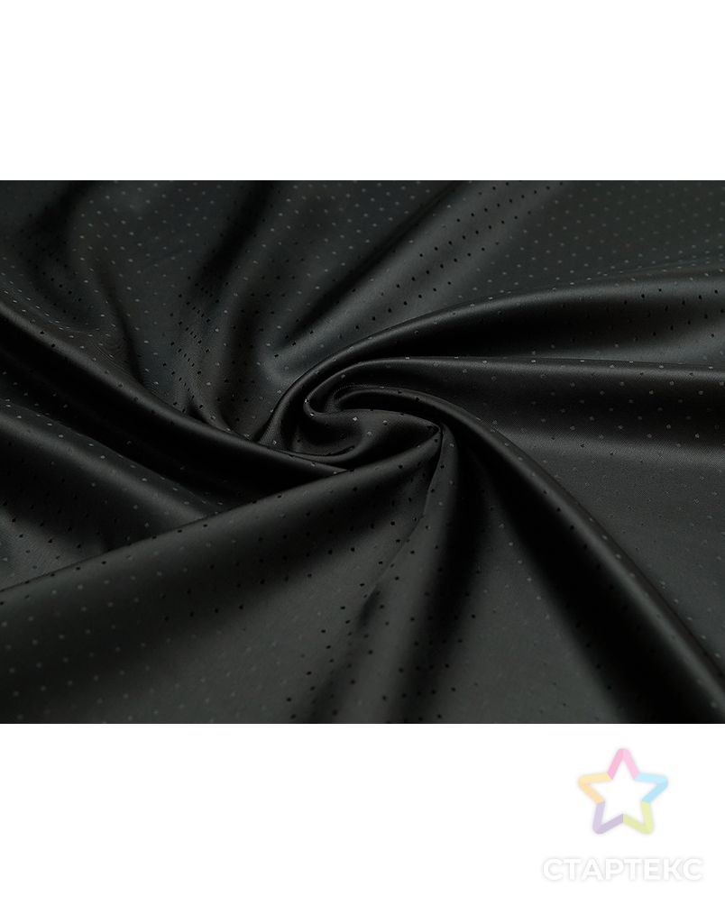 Ткань подкладочная жаккардовая черного цвета в горошек арт. ГТ-5316-1-ГТ-31-7042-9-38-1 6
