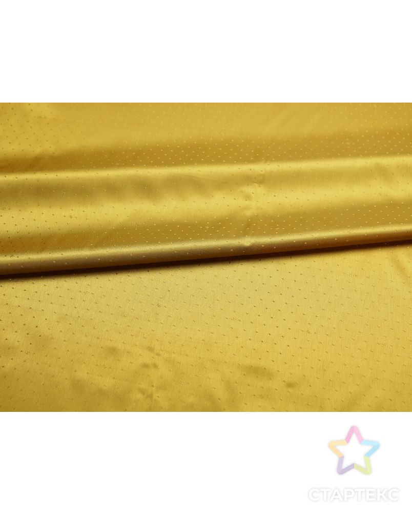 Ткань подкладочная жаккардовая цвета темного золота в горошек арт. ГТ-5323-1-ГТ-31-7049-9-11-1 2