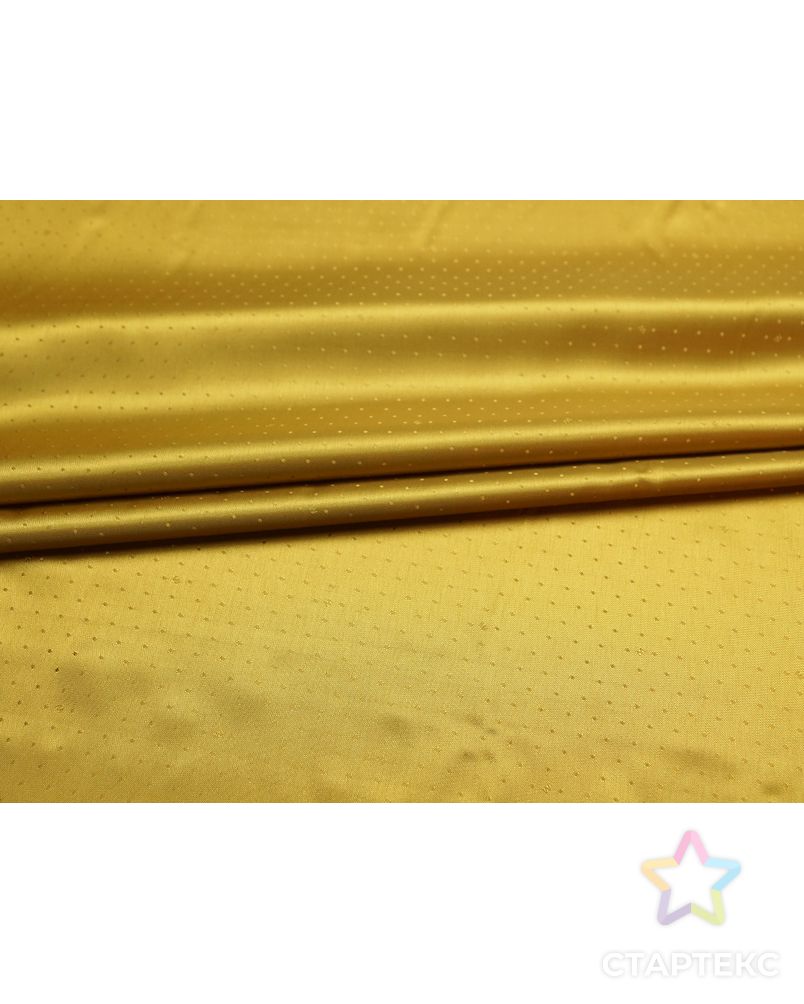 Ткань подкладочная жаккардовая цвета темного золота в горошек арт. ГТ-5323-1-ГТ-31-7049-9-11-1 5