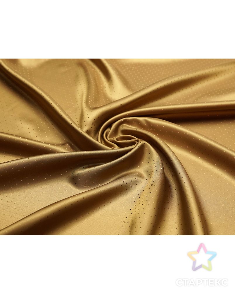 Ткань подкладочная жаккардовая золотисто-коричневого цвета в горошек арт. ГТ-5380-1-ГТ-31-7063-9-14-1