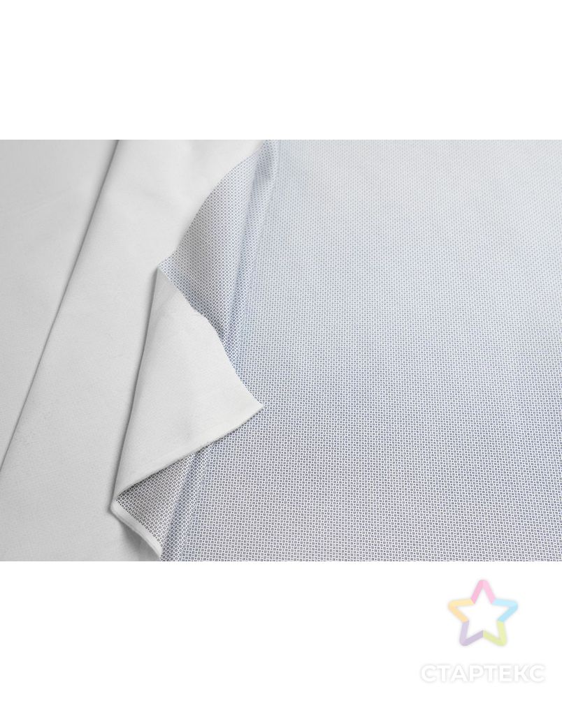 Сорочечный хлопок с рисунком "Квадратики", цвет сине-белый арт. ГТ-7339-1-ГТ-34-9009-2-21-1 5
