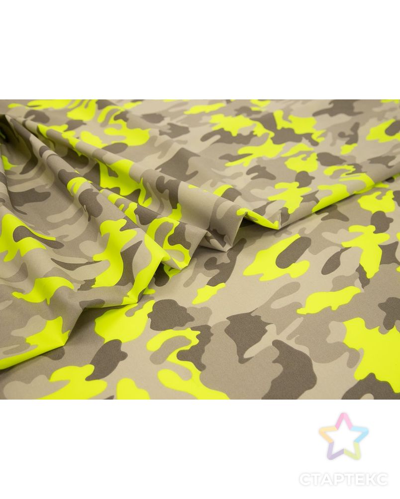 Сорочечная ткань с рисунком милитари, цвет коричнево-желтый арт. ГТ-7847-1-ГТ-34-9684-2-21-1 3