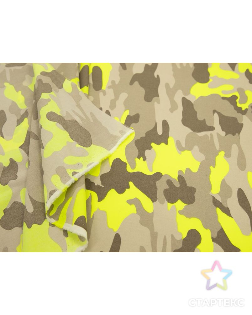 Сорочечная ткань с рисунком милитари, цвет коричнево-желтый арт. ГТ-7847-1-ГТ-34-9684-2-21-1 5