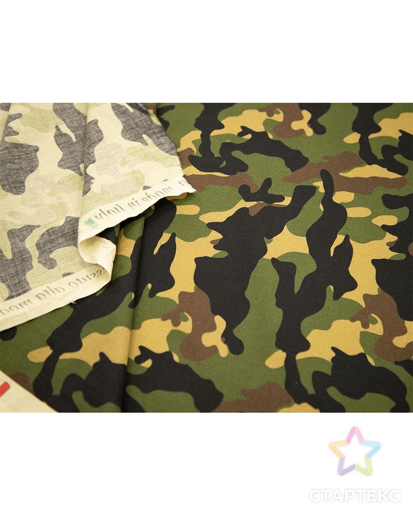 Сорочечная ткань с рисунком "милитари", мультиколор арт. ГТ-7891-1-ГТ-34-9724-2-21-1 5