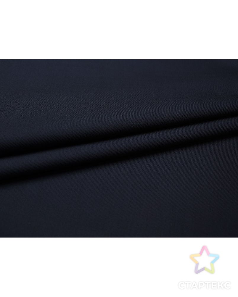 Плотная 2х сторонняя костюмная ткань цвета темно-синей полночи (478 гр/м2) арт. ГТ-3715-1-ГТ0000341 2